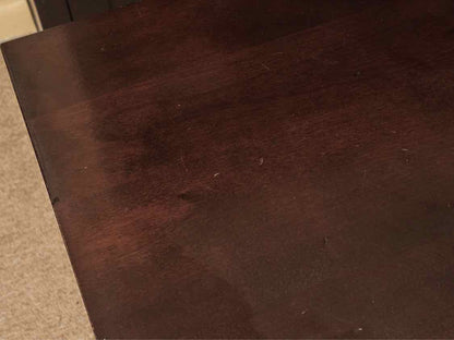 Espresso  Finish Rectangular Dining Table with Block Pedestal