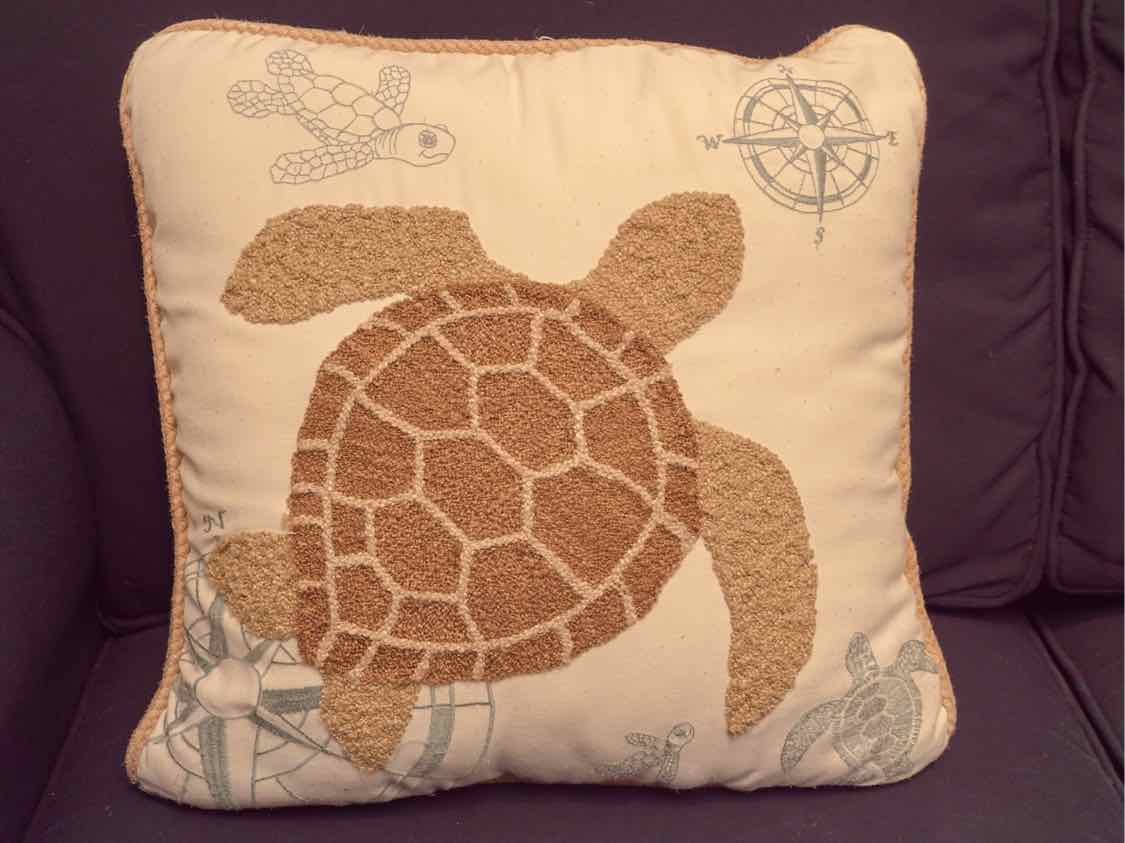 Pier 1 Imports Pair Of Sea Turtles Accent Pillows