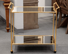 Brass Mirrored Bar Cart