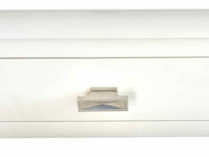 White Finish Side Table with 1 Drawer & Shelf with Removable Tray Top