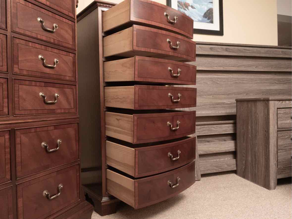 Ethan Allen Mahogany 7 Drawer  Lingerie Chest with Brass Chippendale Handles
