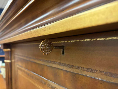 Maitland-Smith Biedermeier-Style Leather Secretary Desk