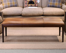 Brown Leather Bench