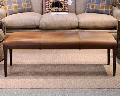 Brown Leather Bench