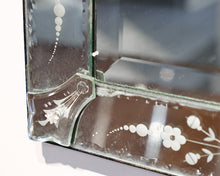 Venetian Mirror with Etched Flower Motif