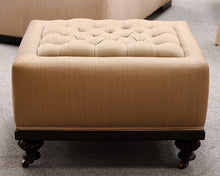 Custom Upholstered Tufted Ottoman