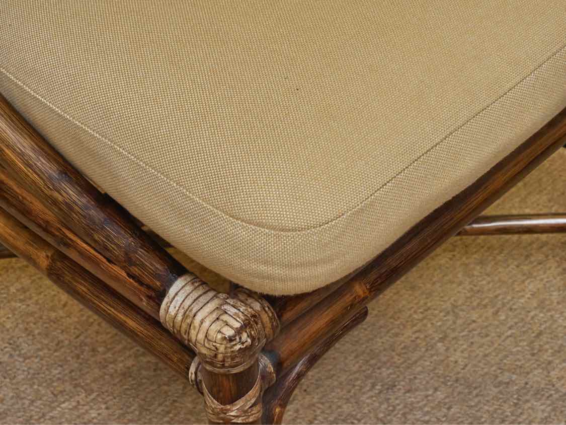 McGuire Glass Top Rattan Bamboo  Table &  8 Chair Set