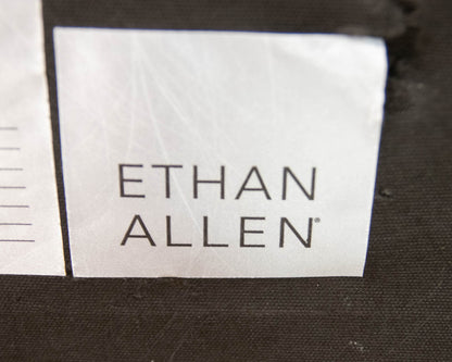 Ethan Allen 'Shaw' Leather Arm Chair & Ottoman