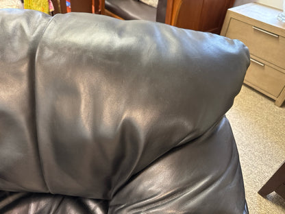 Black Leather Contemporary Chair