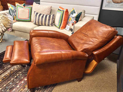 Bradington Young Saddle Brown  Leather Recliner