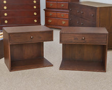 Crate & Barrel Hayden" Left" Pair Of  One Drawer Nightstands In Cocoa Finish