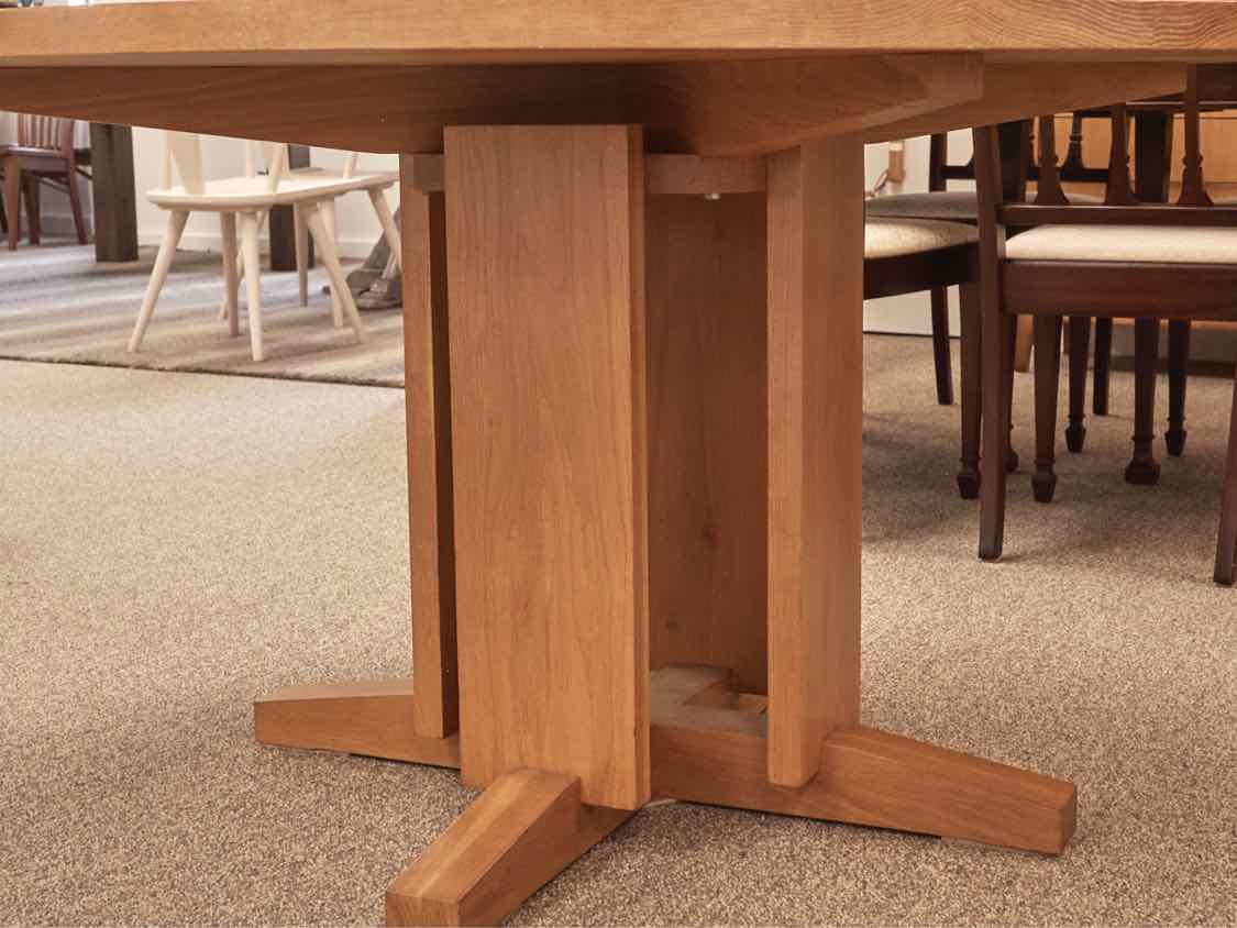 Charles Webb Maple Contemporay Round Pedestal  Dining Table