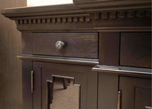 Restoration Hardware Black Finish 3 Drawer 4 Glass Door  Media Console