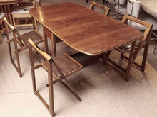 Cherry Drop Leaf Table  On Casters & 4 Chairs