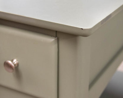 Pair Of Sage Green Nightstands W/ 1 Drawer And Lower Shelf