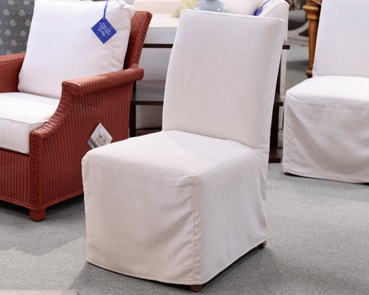 Set of 4 Serena & Lily"Ross" Long Slipcovered Dining Chairs
