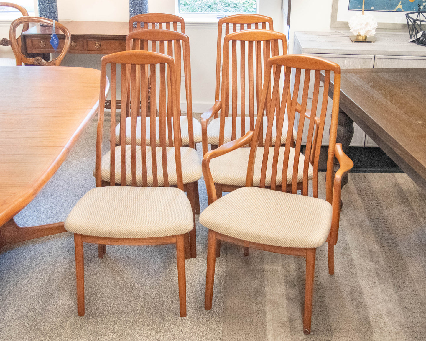 Preban Schou Anderson Mid Century Danish Teak Table & Chair Set