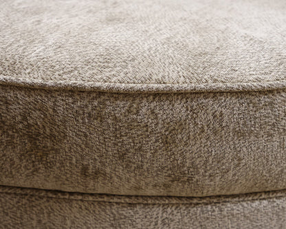Circle Furniture Gray Chenille Oval Ottoman
