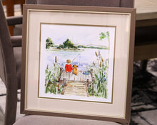 "Lake Buddies" Matted Print in Wood Frame II