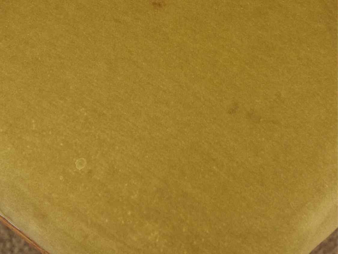 Set of 6 French Style Oval Back Dining Chairs in Avocado Velvet on Drifted Frame