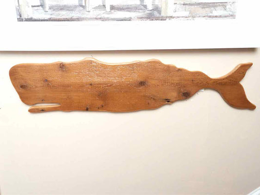 Recycled Wood Whale Wall Decor