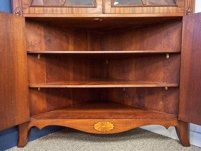 Inalid Mahogany Four Door Corner Cabinet
