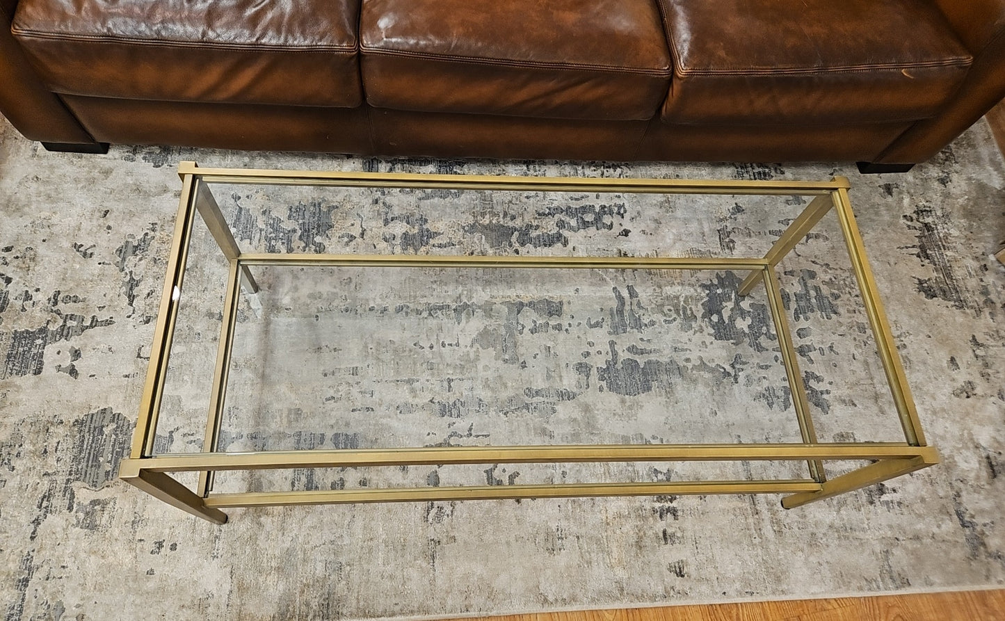 Glass Top Rectangular Cocktail Table