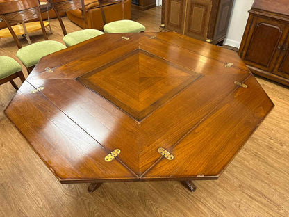 Italian Vintage Expanding Game Table w/ 4 Chairs