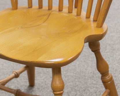Set of Six  Windsor Oak Dining Chairs In Honey Finish