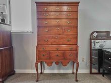 Two Piece Solid Tiger Maple High Boy