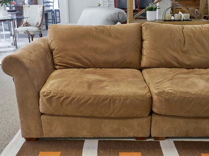 Circle Furniture 3 Piece MicroSuede Sofa with Ottoman
