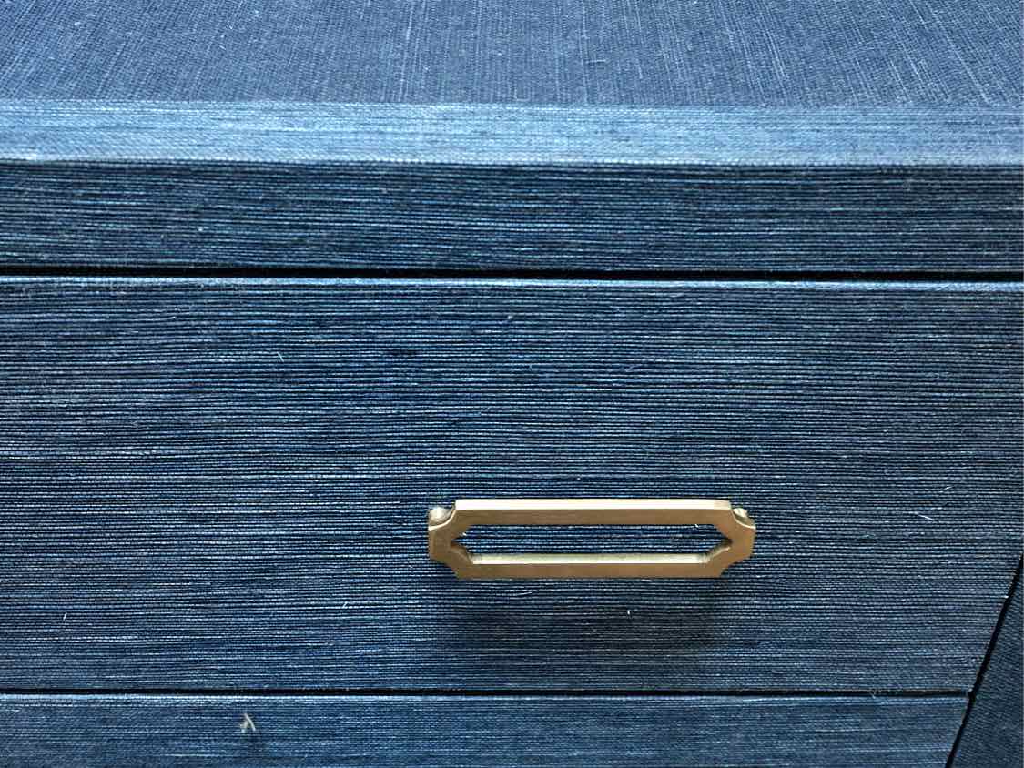 Mitchell Gold + Bob Williams Navy Wrapped Raffia Chest