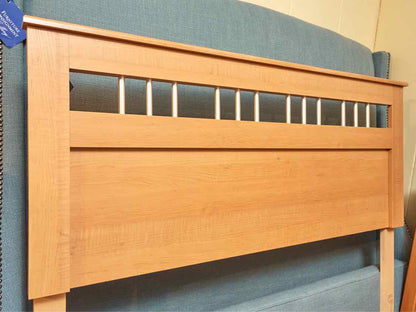Maple Full Headboard with Silver Accents
