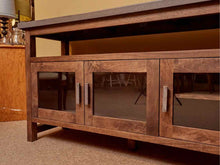 Crate & Barrel Metal Top 3 Glass Doors Weathered Oak Media Console