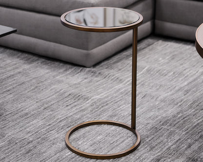 Patinaed Brass Circular C Table