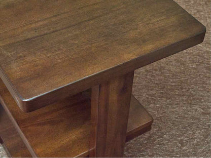Dark Maple 3 Tier Side Table