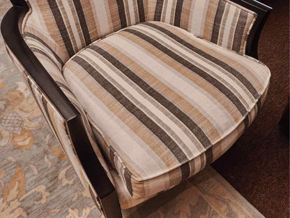 Pair Of  Sam Moore Black,Gray ,Tan,Ivory Striped Upholstered Chairs