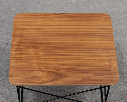 Eames Wood Top Metal Base Side Table