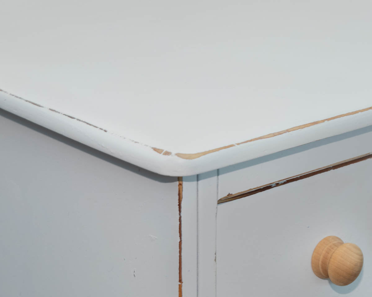 Three Drawer Rock Maple Dresser in White