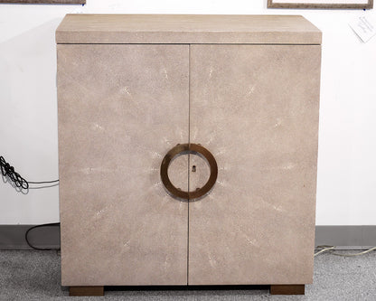 Williams Sonoma Faux Shagreen Bar Cabinet