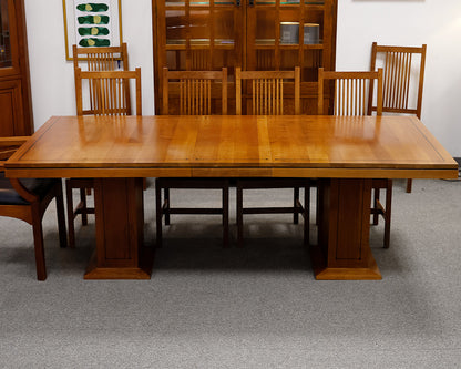 Stickley Oak Mission Style Table & 12 Chair Set