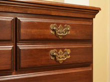 Cherry 8 Drawer Brass Handles Dresser