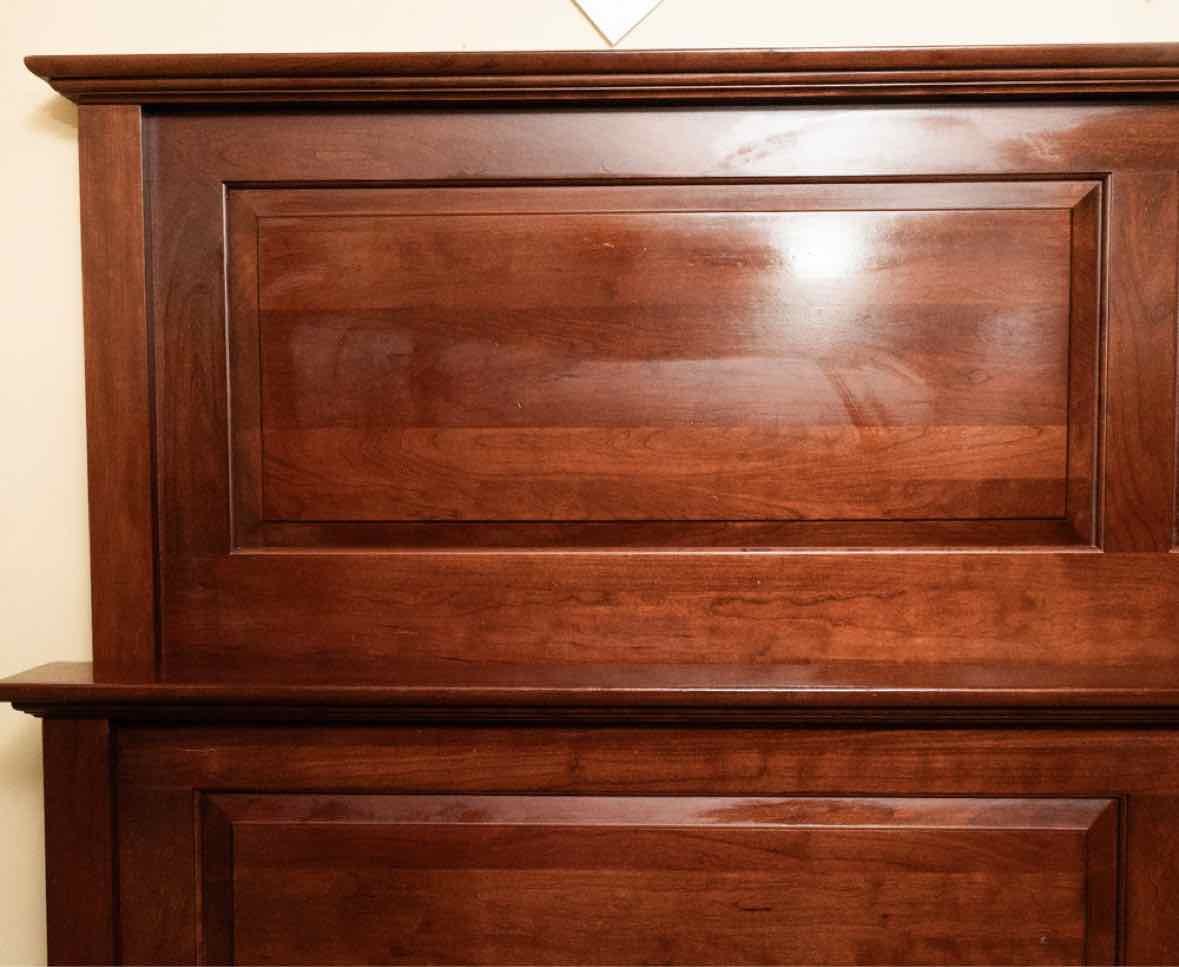 Mission Style Cherry Panel King Bed