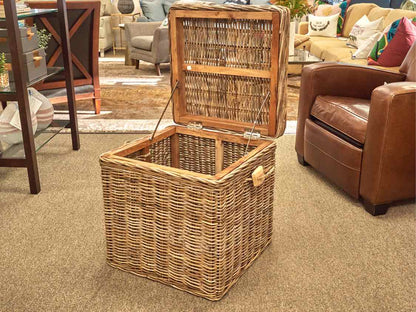 Square Wicker Lift Top Trunk