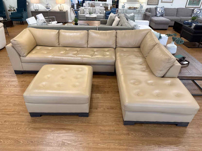 Chateau d'ax Butterscotch Leather Sectional