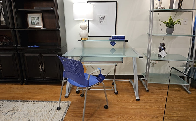Glass desk for sale near me hotsell