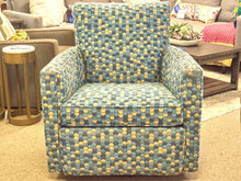 Sam Moore Blue Swivel Rocker Chair