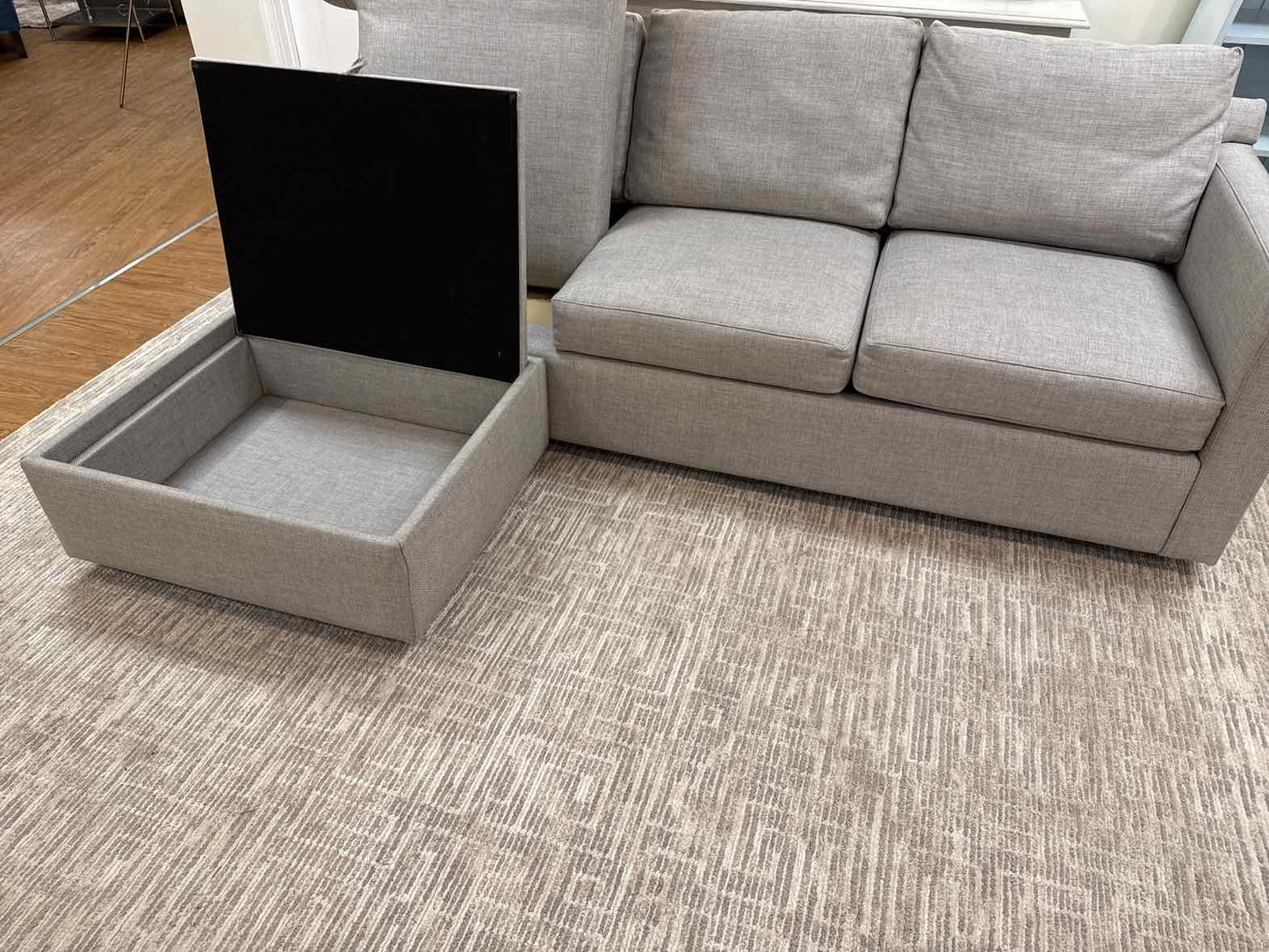 Crate & Barrel 'Barrett II' Sofa w/ Reversible Chaise