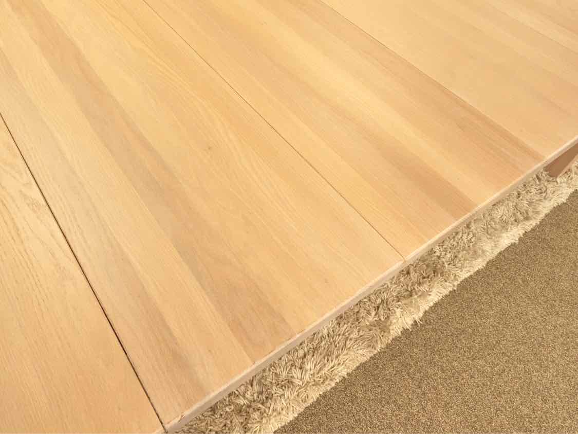 Custom Built Limed Solid Oak  Dining Table with 3 Leaves