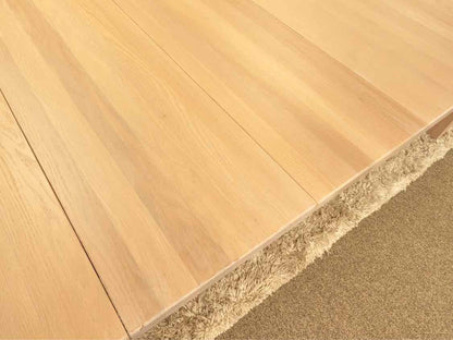 Custom Built Limed Solid Oak  Dining Table with 3 Leaves